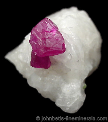 Ruby in White Calcite Matrix from Jagdalek, Sorobi, Kopica, Afghanistan