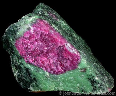 Green Zoisite with Included Ruby from Longido, Arusha, Tanzania