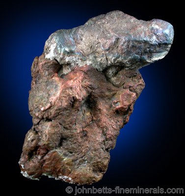 Silver and Copper (Halfbreed) from Calumet Iron Mine, Keweenaw Peninsula Copper District, Michigan