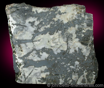 Silver Ore in Slab from Cobalt District, Ontario, Canada