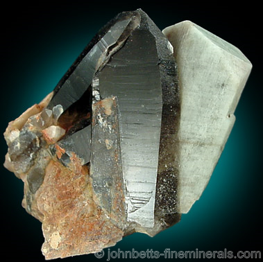 Smoky Quartz with Microcline from Crystal Creek, Florissant, Teller County, Colorado