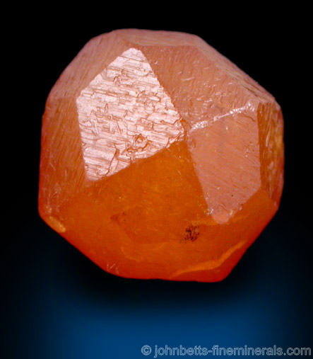 Orange Spessartite Crystal from Nani, Loliondo, near Arusha, Tanzania