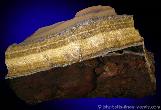 Thick Tiger's Eye Vein from Headwaters of the Orange River, Griqualand West, South Africa