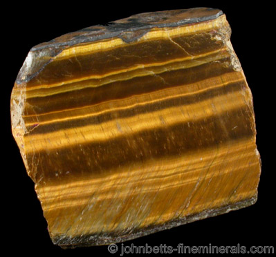 Polished Tiger's Eye Slab from Headwaters of the Orange River, Griqualand West, South Africa