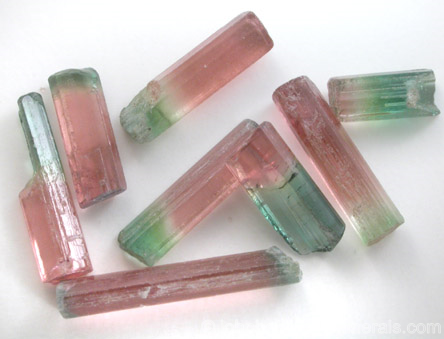 Tourmaline crystals  bi color