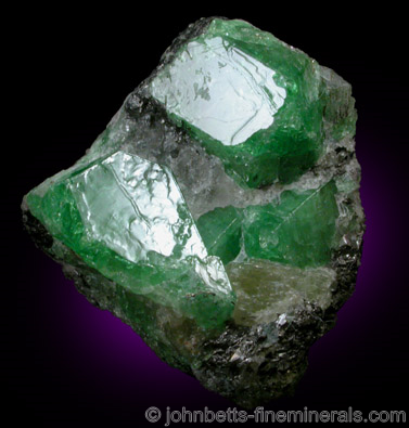 Tsavorite Crystals on Matrix from Lindi Province, Tanzania