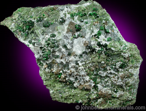Large Uvarovite Crystals in Matrix from Outokumpu, Itä-Suomen Lääni, Finland