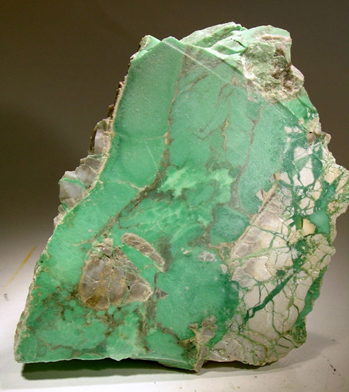 Sliced Variscite from Utahlite claim, Lucin, Lucin District, Pilot Range, Box Elder Co., Utah