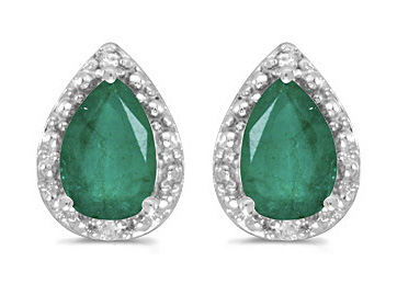 Pearshape Emerald Earrings