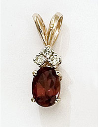 Garnet & Diamond Pendant