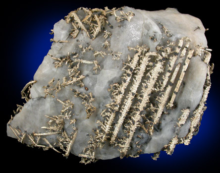 Silver on Calcite Matrix from Andres del Rio District, Batopilas, Chihuahua, Mexico