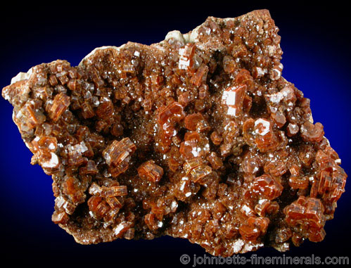 Dense Brown Vanadinite Cluster from Mibladen, Atlas Mountains, Khénifra Province, Morocco.