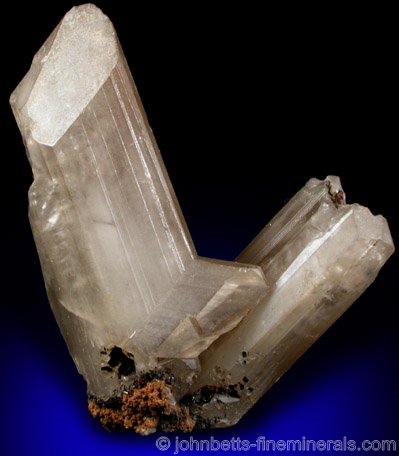 Cerussite V-Twin from Broken Hill, New South Wales, Australia.