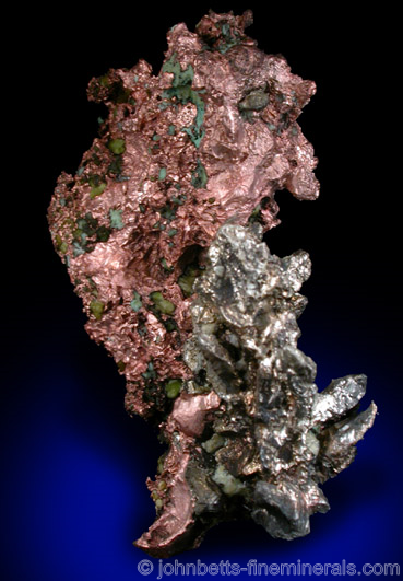 Halfbreed of Silver and Copper from Keweenaw Peninsula Copper District, Houghton County, Michigan