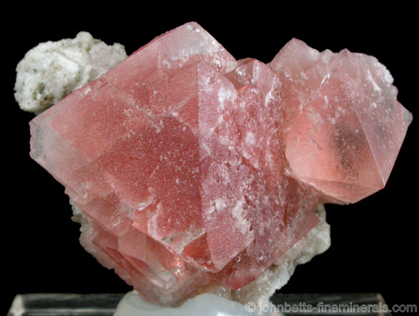 Pink Fluorite Octahedrons from Glacier d'Argentieres, Mont Blanc, France.