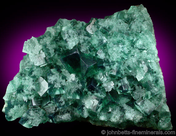 Bright Green Rogerly Fluorite from Rogerley Mine, County Durham, England.