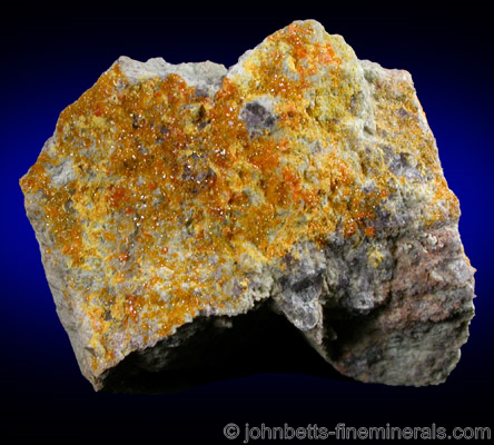 Mimetite Microcrystal Crust from Rawhide Mine, Mohave County, Arizona.