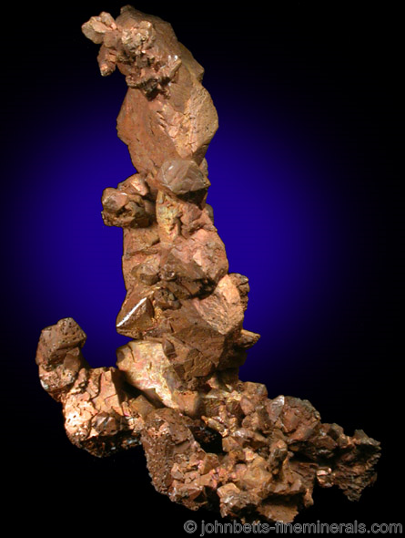Crystallized Copper in sculpture formation from Tsumeb Mine, Namibia.