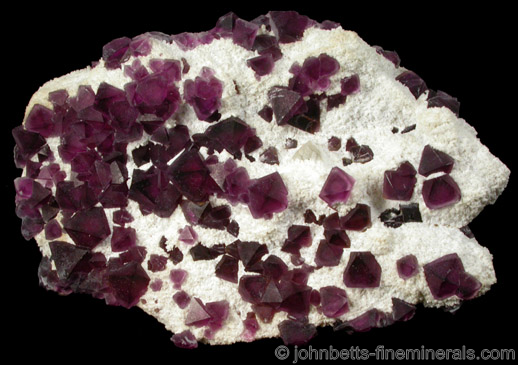 Purple Fluorite on Quartz from Judith Lynn Claim, Pine Canyon, Grant County, New Mexico.