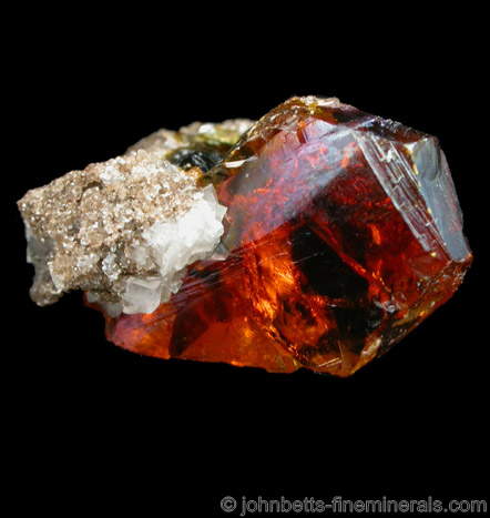 Red Gemmy Sphalerite from Redlands Quarry, Niagara Falls, Niagara County, New York