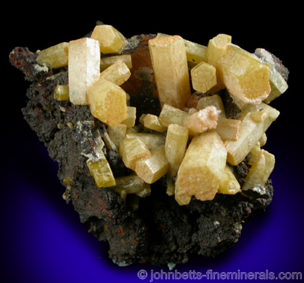 Pyromorphite Crystal Group from Black Star Open Cut, Mount Isa, Queensland, Australia.