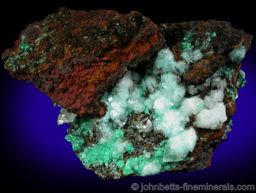 Cuproadamite with Calcite from Mapimi District, Durango, Mexico.