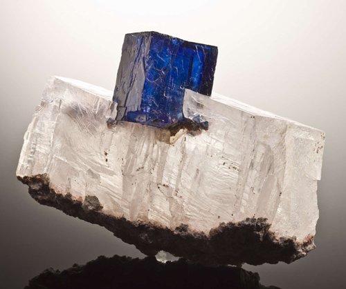Blue Halite on Sylvite from Kerr McGee mine, Carlsbad, Eddy County, New Mexico