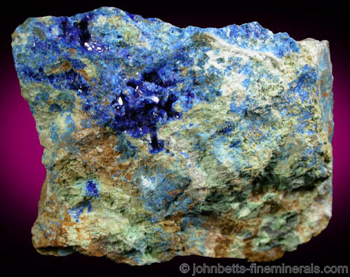 Linarite Cavity from Grand Reef Mine, Aravaipa District, Graham County, Arizona.