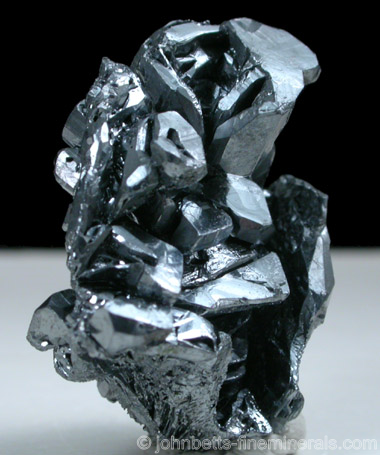 Parallel Acanthite Crystals from San Juan de Rayas Mine, Level 405, Guanajuato, Mexico