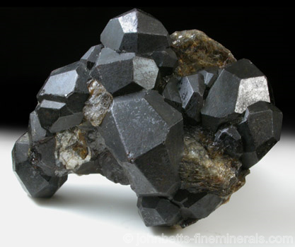 Dark Brown Almandine Crystals from Russell, Hampden County, Massachusetts