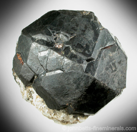 Complex Dark Almandine Crystal from Spruce Pine District, Mitchell County, North Carolina