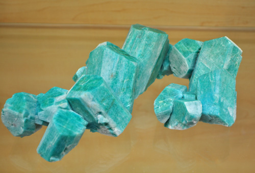 Interconnected Amazonite Cluster from Smithsonian Pocket, Smoky Hawk Claim, Crystal Peak area, Teller Co., Colorado