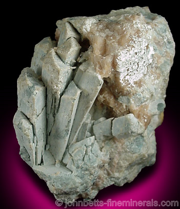 Elongated White Andalusite from Champion Mine, White Mountains, Mono County, California