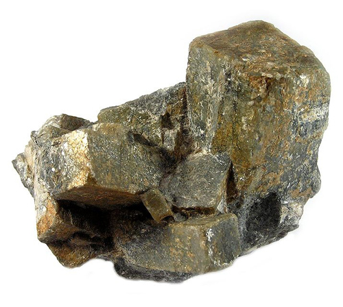Blocky, Brownish-Green Andalusite from Lüsens Valley, Sellrain Valley, North Tyrol, Austria