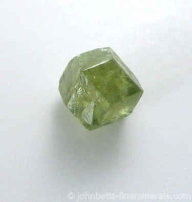 Single Demantoid Crystal from Ural Mountains, Russia