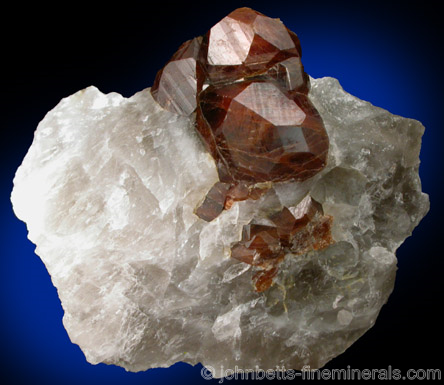 Lustrous Brown Andradite in Quartz from Nightingale District, Pershing County, Nevada