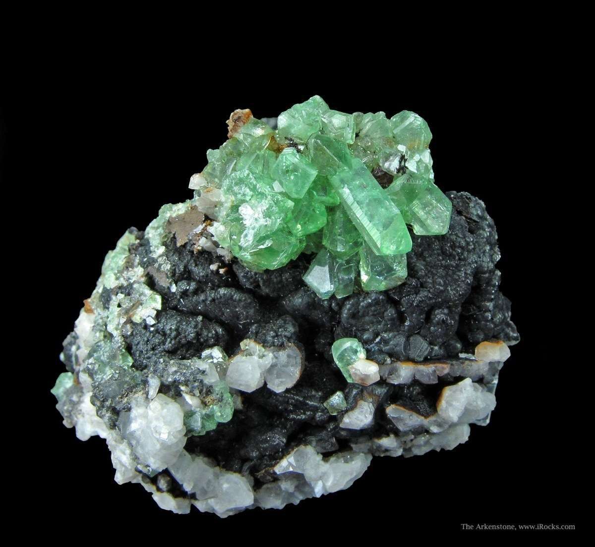 Green Anglesite Crystals from Montevecchio Mines, Arbus, Medio Campidano Province, Sardinia, Italy