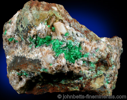 Bright Green Annabergite Crust from Lavrion (Laurium) Mining District, Attica Peninsula, Greece
