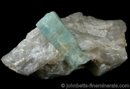 Opaque Aquamarine Crystal from Bennett Quarry, Buckfield, Oxford County, Maine