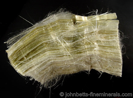 Chrysotile var. Asbestos from Black Rock Mine, Thetford Mines, Quebec, Canada