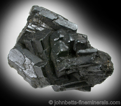 Intersecting Augite Crystals from Diamond Lake, Ontario, Canada