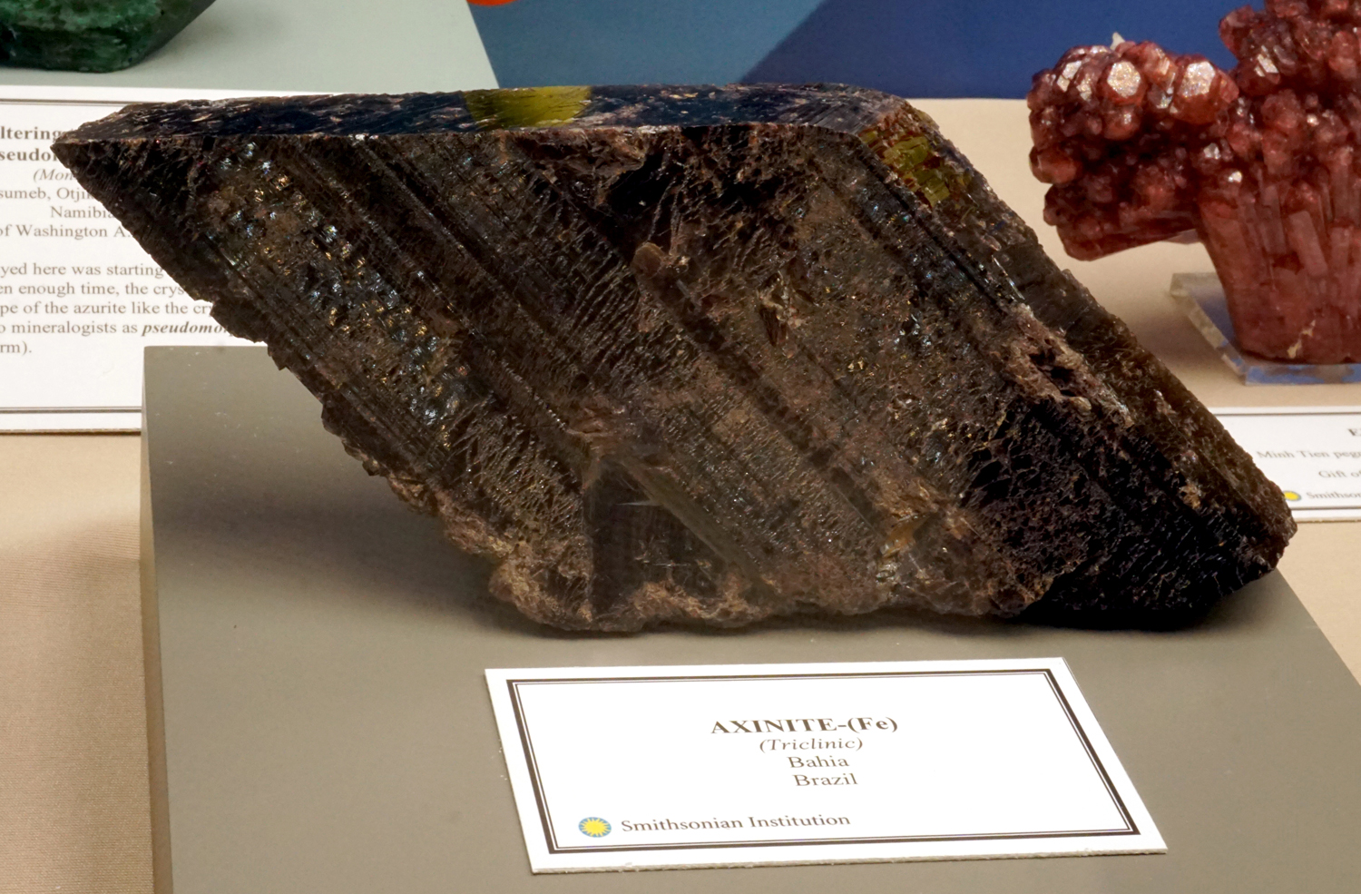 Large Bladed Axinite Crystal from Bahia, Brazil