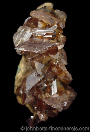 Lustrous Axinite Crystal Group from Bourg d'Oisans, Isere, Dauphine Region, France