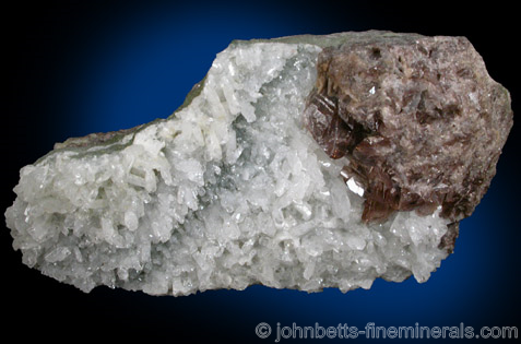 Axinite with Danburite from Obira Mine, Ouita, Kyushu Island, Japan