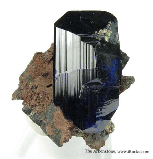 Doubly Terminated Azurite Crystal from Tsumeb Mine, Tsumeb, Otjikoto Region, Namibia