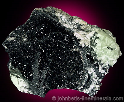 Babingtonite Crystal Plate from Lane's Quarry, Westfield, Hampden County, Massachusetts