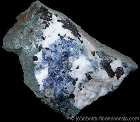 Crude Benitoite Crystals from Benitoite Gem Mine, San Benito County, California