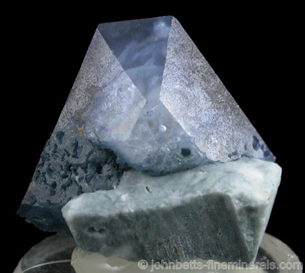 Triangular Benitoite Crystal from Benitoite Gem Mine, San Benito County, California