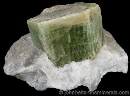 Large Green Beryl in Quartz from Beauregard Quarry, Alstead, Cheshire County, New Hampshire