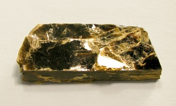Lustrous Elongated Biotite Crystal from Beechy Bottom Mica Mine, Rockland Co., New York